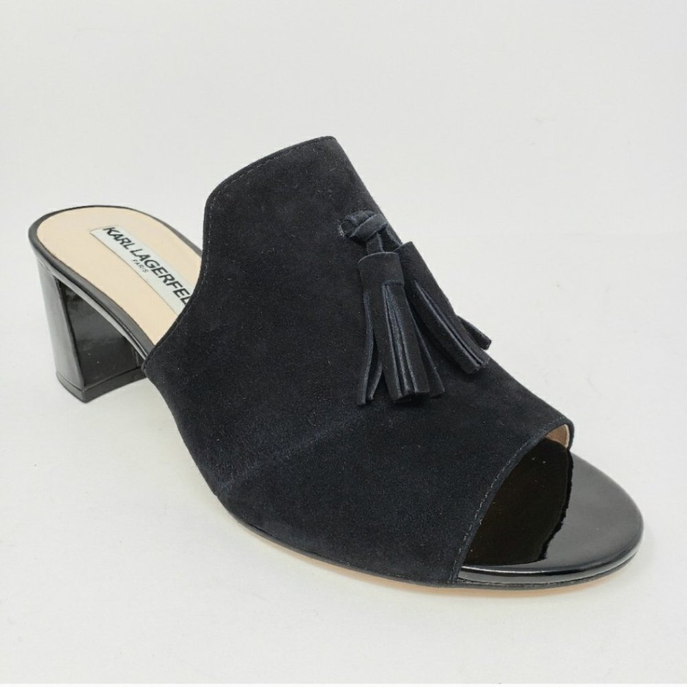 Black Karl Lagerfeld heeled mules size 9.5